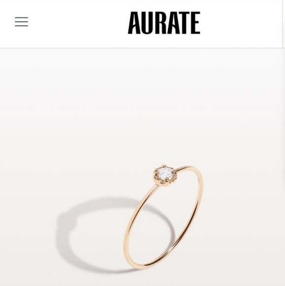 Aurate Jewelry - AURATE NY 18K YG STACKABLE DIAMOND RING